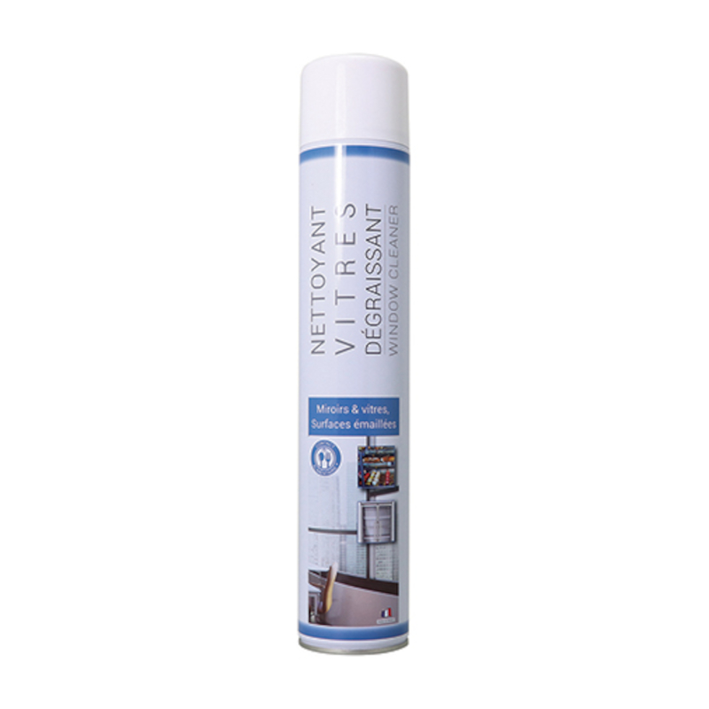 AEROSOL NETTOYANT VITRES DEGRAISSANT  - 750ml - Nettoyant vitres, contact alim.